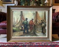 Cornish School - Large early 1900s Oil Painting of Fishermen Pulling in the Nets (2 of 14) Cornish School - Large early 1900s Oil Painting of Fishermen Pulling in the Nets (2 of 14)