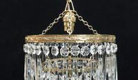 Italian Art Deco Three Tier Crystal Glass Chandelier with Sphere (3 of 7) Italian Art Deco Three Tier Crystal Glass Chandelier with Sphere (3 of 7)
