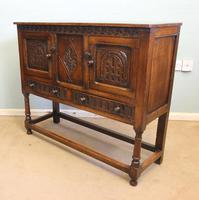 Antique Carved Oak Cupboard Side Table (4 of 14) Antique Carved Oak Cupboard Side Table (4 of 14)