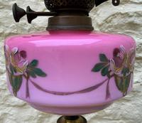 Tall 19thc Art-nouveau Primrose Yellow & Pink Twin Burning Duplex Table Oil Lamp (8 of 12) Tall 19thc Art-nouveau Primrose Yellow & Pink Twin Burning Duplex Table Oil Lamp (8 of 12)