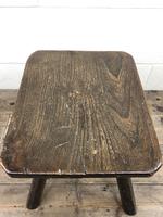 Antique Elm Four Leg Stool (8 of 9) Antique Elm Four Leg Stool (8 of 9)