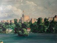 Fine 20th Century Oil Painting Royal Windsor Castle "View From The Thames" (5 of 12) Fine 20th Century Oil Painting Royal Windsor Castle "View From The Thames" (5 of 12)