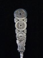 3 x 19thC Chinese Solid Silver Teaspoons with Different Designs - Qing Dynasty. (4 of 12) 3 x 19thC Chinese Solid Silver Teaspoons with Different Designs - Qing Dynasty. (4 of 12)
