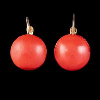 Antique Victorian Coral Earrings 18ct Gold c.1880 (5 of 5) Antique Victorian Coral Earrings 18ct Gold c.1880 (5 of 5)