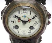Antique French 8-day Painted Mantel Clock – Floral Dial Striking Mantle Clock (5 of 10) Antique French 8-day Painted Mantel Clock – Floral Dial Striking Mantle Clock (5 of 10)