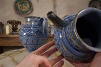 Pair of Mid 17th Century Italian Majolica Berettino Wet Drug Jars (11 of 11) Pair of Mid 17th Century Italian Majolica Berettino Wet Drug Jars (11 of 11)