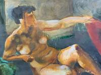 20th Century British School Reclining Nude Female Portrait - Watercolour & Body Wash (8 of 12) 20th Century British School Reclining Nude Female Portrait - Watercolour & Body Wash (8 of 12)