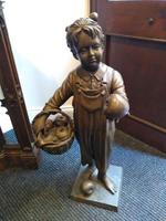 A Bronze Of A Young Girl With A Basket Full Of Apples (2 of 7) A Bronze Of A Young Girl With A Basket Full Of Apples (2 of 7)