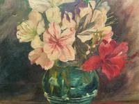 Early 20th Century Antique Still Life of Flowers in a vase Oil On Canvas Painting 1913 (7 of 13) Early 20th Century Antique Still Life of Flowers in a vase Oil On Canvas Painting 1913 (7 of 13)