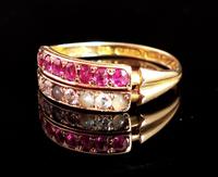 Antique Victorian Ruby, Diamond and Pearl Ring, Double Row, 15ct Gold (4 of 12) Antique Victorian Ruby, Diamond and Pearl Ring, Double Row, 15ct Gold (4 of 12)