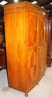 1900s Large 3 Door Satin Walnut Combination Wardrobe (5 of 7) 1900s Large 3 Door Satin Walnut Combination Wardrobe (5 of 7)
