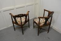 Pair of Edwardian Walnut Corner Chairs (6 of 6) Pair of Edwardian Walnut Corner Chairs (6 of 6)
