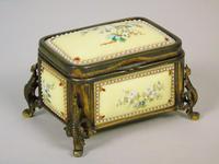 Antique Porcelain Gilt Metal Jewellery Box (7 of 9) Antique Porcelain Gilt Metal Jewellery Box (7 of 9)