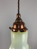 Original Vaseline Shade, Copper Ceiling Light, Rewired (3 of 10) Original Vaseline Shade, Copper Ceiling Light, Rewired (3 of 10)