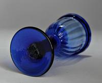 Georgian, wrythen-moulded "Bristol" blue glass egg cup (3 of 3) Georgian, wrythen-moulded "Bristol" blue glass egg cup (3 of 3)