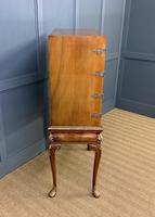 Floral Painted Burr Walnut Cabinet on Stand (14 of 15) Floral Painted Burr Walnut Cabinet on Stand (14 of 15)