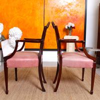 6 Dining Chairs Hepplewhite Mahogany Leather 19th Century (3 of 15) 6 Dining Chairs Hepplewhite Mahogany Leather 19th Century (3 of 15)