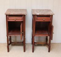Pair of French Oak Marble Top Bedside Cabinets (4 of 9) Pair of French Oak Marble Top Bedside Cabinets (4 of 9)