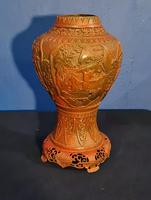 Antique 19th Century Asian Chinese Cinnabar Vase Urn (3 of 12) Antique 19th Century Asian Chinese Cinnabar Vase Urn (3 of 12)