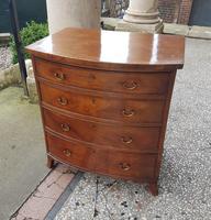 Antique Small Bow Fronted Chest of Drawers (4 of 4) Antique Small Bow Fronted Chest of Drawers (4 of 4)