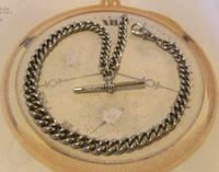 Antique Pocket Watch Chain 1890s Victorian NCR Co Silver Nickel Albert With T Bar (3 of 12) Antique Pocket Watch Chain 1890s Victorian NCR Co Silver Nickel Albert With T Bar (3 of 12)