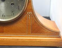 Rare Burr Walnut Antique English Hat Shaped 8 Day Striking Mantel Clock (5 of 10) Rare Burr Walnut Antique English Hat Shaped 8 Day Striking Mantel Clock (5 of 10)