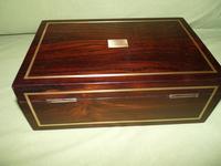 Quality Unisex Inlaid Rosewood Jewellery Box. c1840 (7 of 11) Quality Unisex Inlaid Rosewood Jewellery Box. c1840 (7 of 11)
