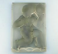 Art Deco Glass Cherub Panel Signed AH c.1920-1930s (3 of 7) Art Deco Glass Cherub Panel Signed AH c.1920-1930s (3 of 7)