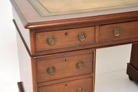 Antique Victorian Mahogany Pedestal Desk (6 of 10) Antique Victorian Mahogany Pedestal Desk (6 of 10)