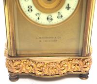 Fine Antique French 8-day Serpentine Fleur De Lis Decorated Panel 8-day Carriage Clock Timepiece c.1890 (6 of 10) Fine Antique French 8-day Serpentine Fleur De Lis Decorated Panel 8-day Carriage Clock Timepiece c.1890 (6 of 10)