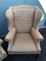 Pair of Antique English Upholstered Wing Armchairs for Recovering (7 of 12) Pair of Antique English Upholstered Wing Armchairs for Recovering (7 of 12)