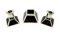 Antique Sterling Silver & Tortoiseshell Inkwell & Candlesticks Desk Set 1922 (13 of 13) Antique Sterling Silver & Tortoiseshell Inkwell & Candlesticks Desk Set 1922 (13 of 13)