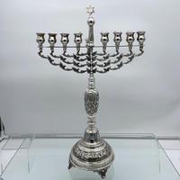 Antique George V Large Sterling Silver Menorah London 1921 Joseph Zweig (2 of 6) Antique George V Large Sterling Silver Menorah London 1921 Joseph Zweig (2 of 6)
