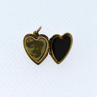 Antique 9ct 9K Gold Puffy Love Heart Locket Pendant Charm (7 of 8) Antique 9ct 9K Gold Puffy Love Heart Locket Pendant Charm (7 of 8)