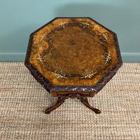 Fine Quality Victorian Figured Walnut Antique Work Box (8 of 9) Fine Quality Victorian Figured Walnut Antique Work Box (8 of 9)
