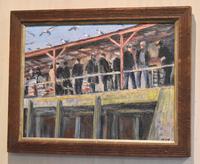 Newlyn Fish Market Oil Painting by Marjorie Mort (1906-1988) (2 of 5) Newlyn Fish Market Oil Painting by Marjorie Mort (1906-1988) (2 of 5)