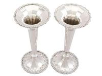 Sterling Silver Flower Vases - Antique George V 1913 (3 of 9) Sterling Silver Flower Vases - Antique George V 1913 (3 of 9)
