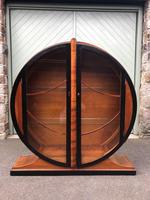 Art Deco Walnut & Ebonised Round Display Cabinet (4 of 11) Art Deco Walnut & Ebonised Round Display Cabinet (4 of 11)