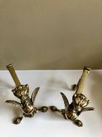 Pair of Vintage Brass Fire Dogs Winged Lions (3 of 10) Pair of Vintage Brass Fire Dogs Winged Lions (3 of 10)