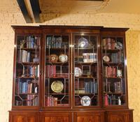 George 3 mahogany breakfront bookcase library circa 1800 (4 of 9) George 3 mahogany breakfront bookcase library circa 1800 (4 of 9)
