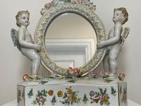 Pair of Small Dresden Victorian Style Porcelain Cherub Table Mirrors (43 of 60) Pair of Small Dresden Victorian Style Porcelain Cherub Table Mirrors (43 of 60)