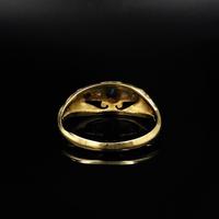 Antique Turquoise and Diamond Five Stone Scroll Boat 18ct 18K Yellow Gold Ring (9 of 10) Antique Turquoise and Diamond Five Stone Scroll Boat 18ct 18K Yellow Gold Ring (9 of 10)