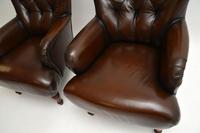 Pair of Antique Victorian Style Leather Armchairs (6 of 8) Pair of Antique Victorian Style Leather Armchairs (6 of 8)