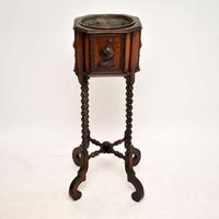 Antique Oak Barley Twist Jardiniere Planter Stand (2 of 8) Antique Oak Barley Twist Jardiniere Planter Stand (2 of 8)