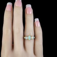 Antique Edwardian Opal Five Stone Ring 18ct Gold Dated 1908 (6 of 6) Antique Edwardian Opal Five Stone Ring 18ct Gold Dated 1908 (6 of 6)