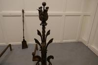 Very Large Heavy Pair of French Iron Andirons (8 of 8) Very Large Heavy Pair of French Iron Andirons (8 of 8)