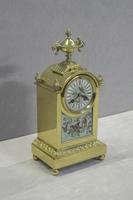 French Belle Epoque Brass and Porcelain Clock Set (14 of 17) French Belle Epoque Brass and Porcelain Clock Set (14 of 17)