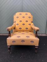 English Walnut Upholstered Armchair for recovering (4 of 8) English Walnut Upholstered Armchair for recovering (4 of 8)