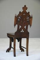 Victorian Gothic Revival Oak Hall Chair (7 of 12) Victorian Gothic Revival Oak Hall Chair (7 of 12)