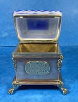 Arts & Crafts Glass and Brass Single Tea Caddy. (2 of 18) Arts & Crafts Glass and Brass Single Tea Caddy. (2 of 18)